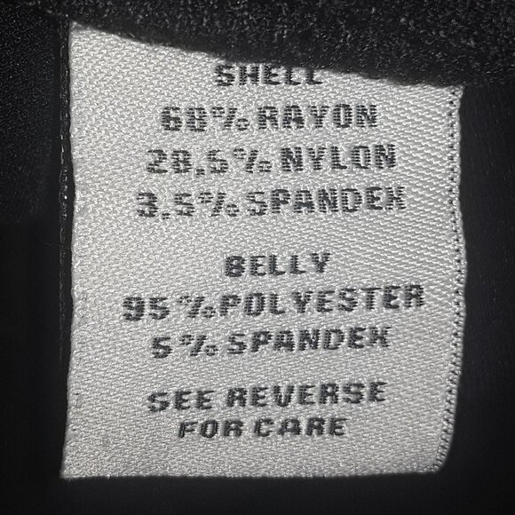 Ladies S.O.N.G Maternity Pants, Size  LG Black Stretchy - Picture 5 of 5